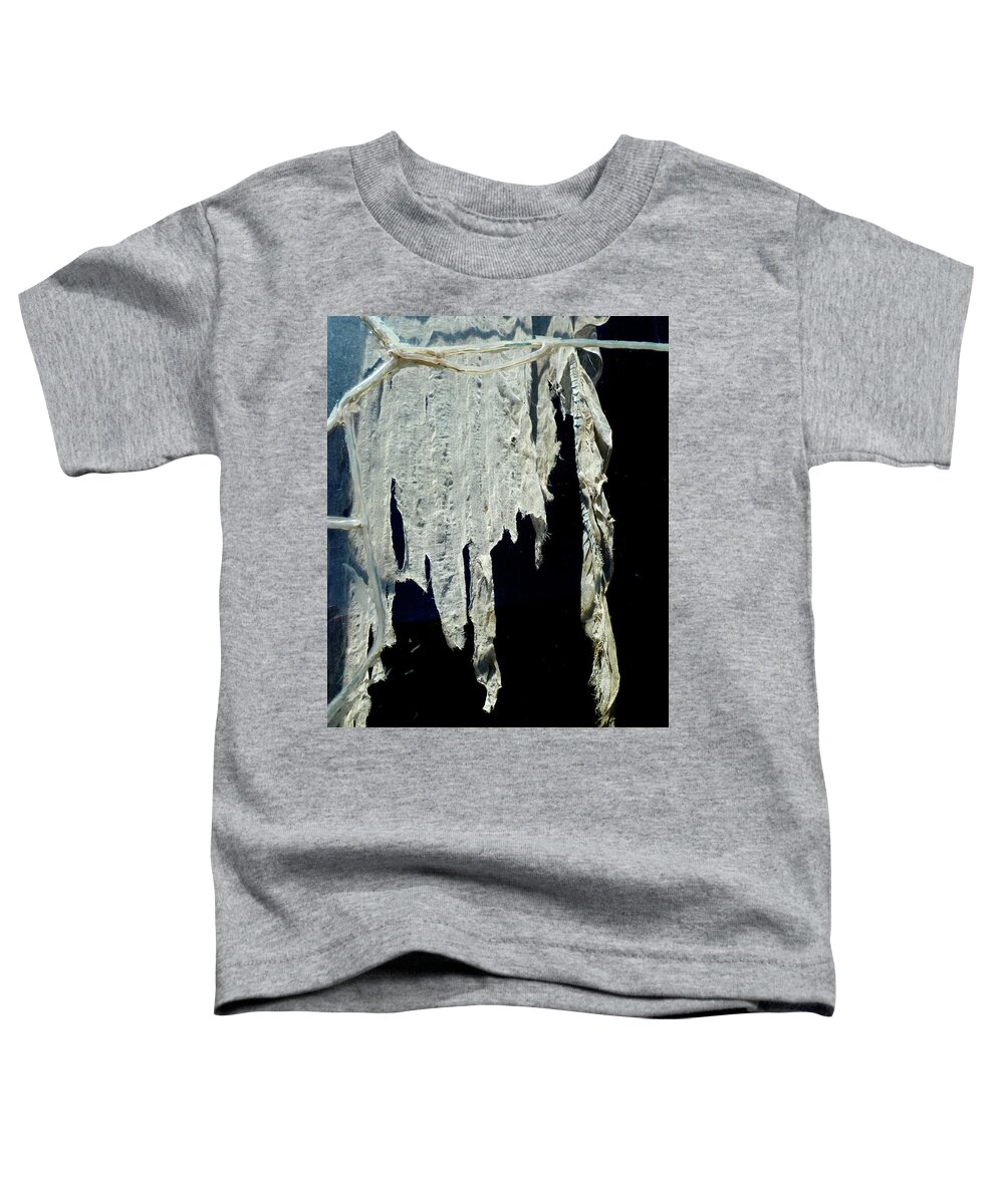 Bodie State Park Toddler T-Shirt featuring the photograph Shredded Curtains by Amelia Racca
