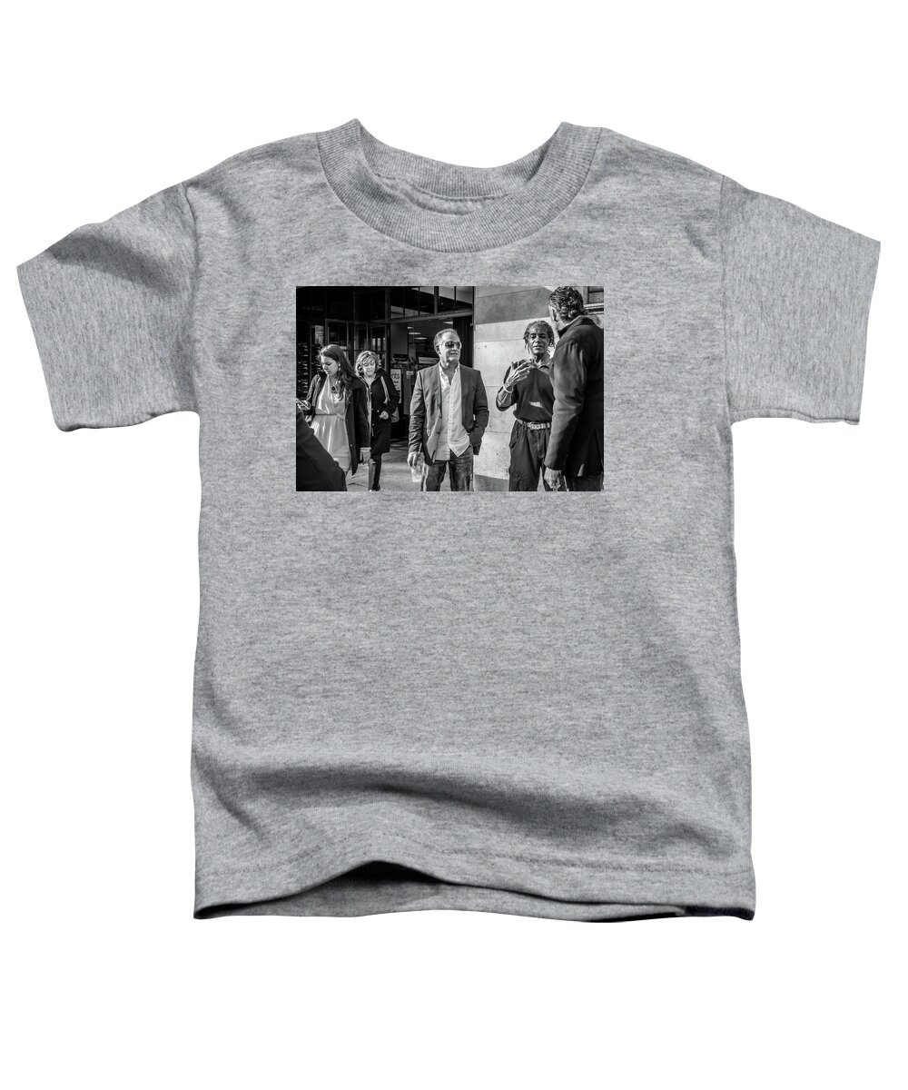 Philly Street Photography Toddler T-Shirt featuring the photograph Sidewalk Circulation by David Sutton
