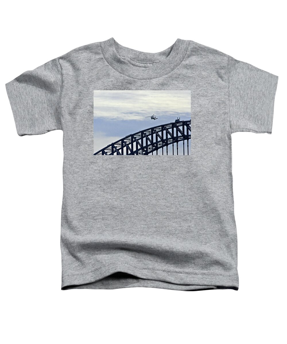 Sikorsky Toddler T-Shirt featuring the photograph Sikorsky And Sydney Harbour by Miroslava Jurcik