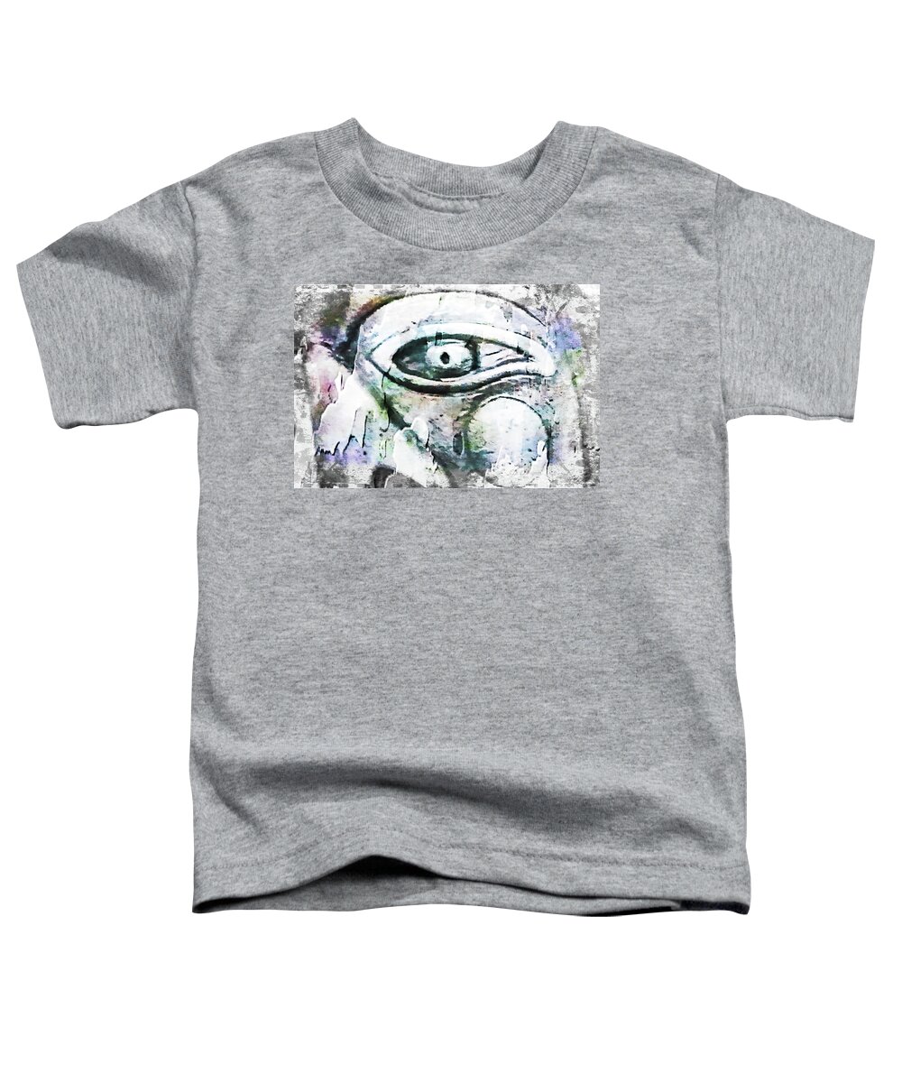Mask Toddler T-Shirt featuring the mixed media Silent Scream by DiDesigns Graphics