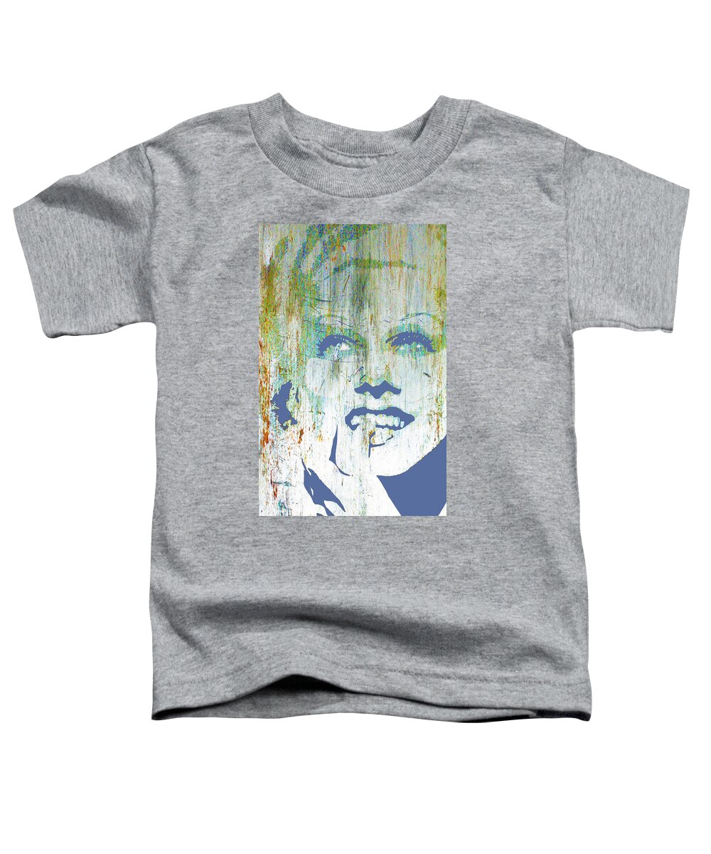 Jean Harlow Toddler T-Shirt featuring the mixed media Silver Screen Jean Harlow by Tony Rubino