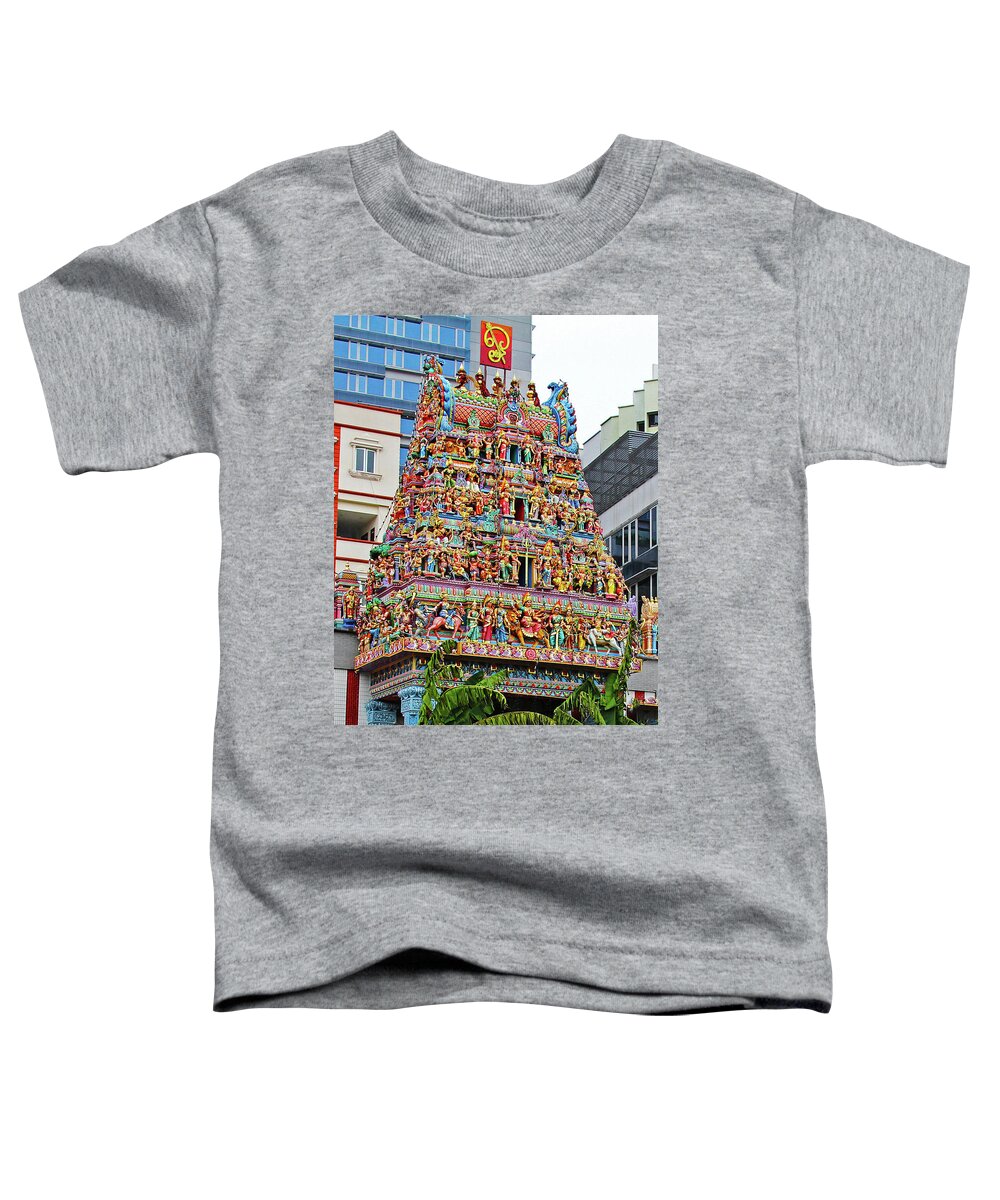 Sri Veeramakaliam Temple Toddler T-Shirt featuring the photograph Singapore - Sri Veeramakaliam Temple by Richard Krebs