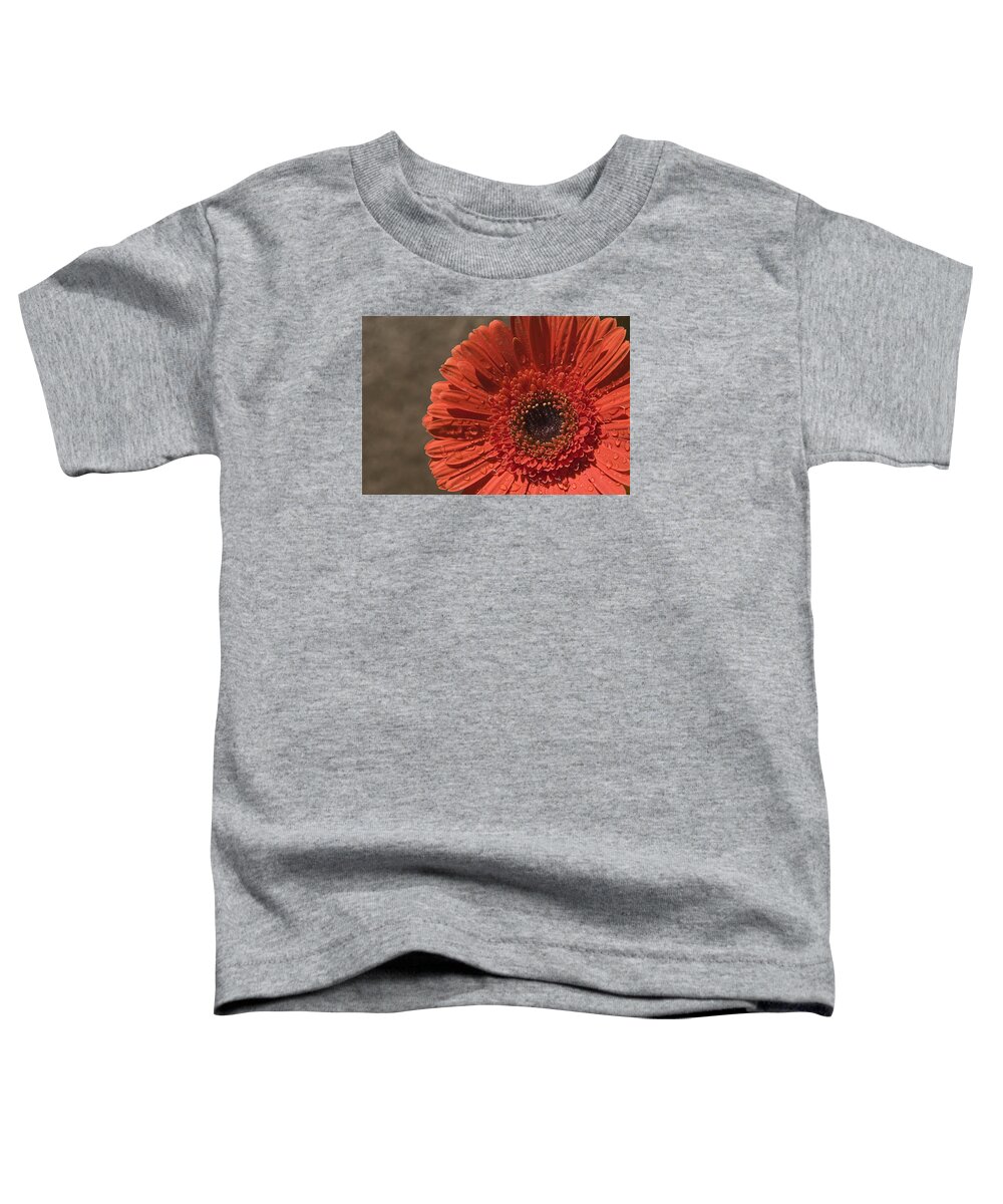 Heart Toddler T-Shirt featuring the photograph SKC 5127 Heart of the Gerbera by Sunil Kapadia