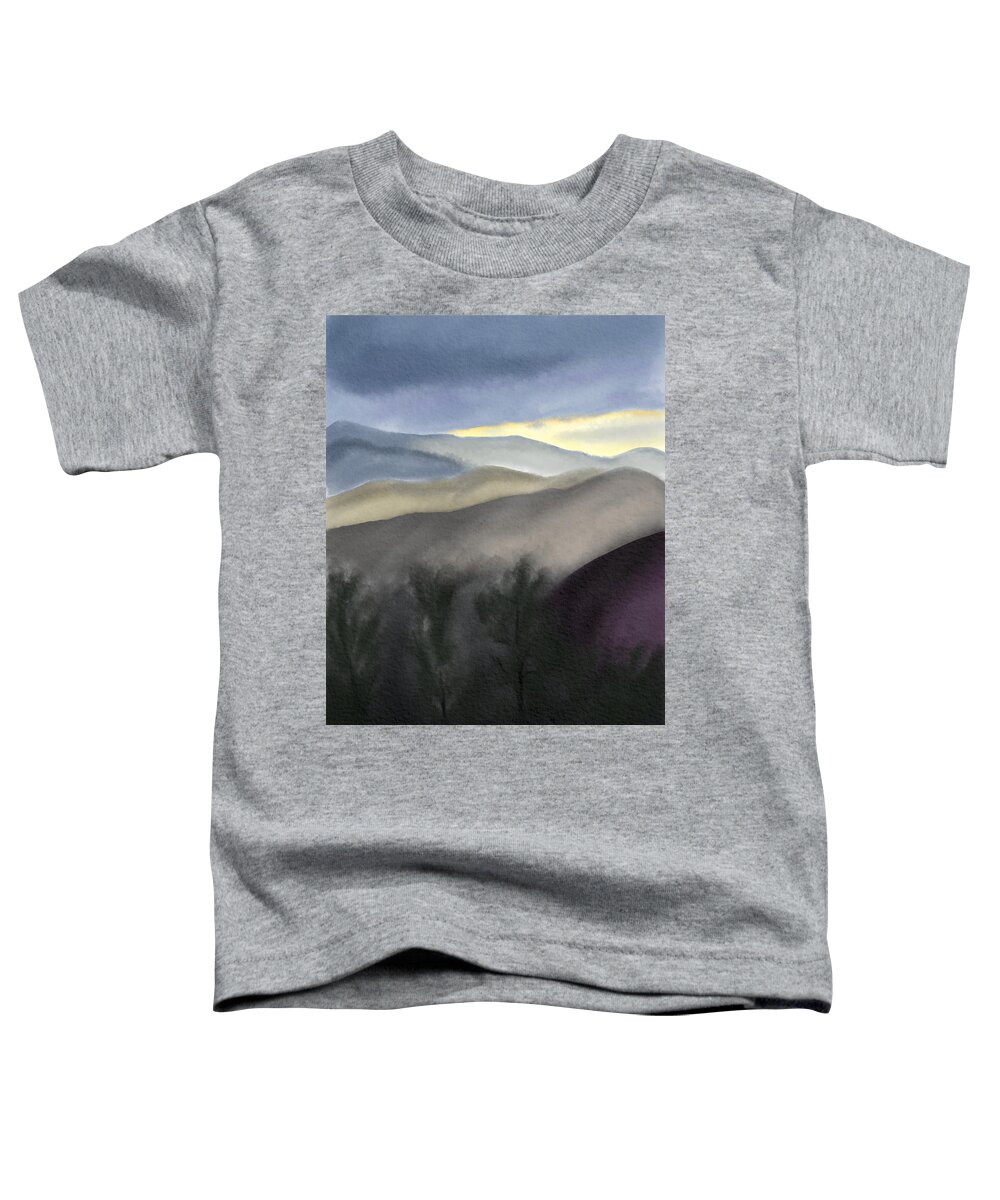 Mountains Toddler T-Shirt featuring the digital art Smoky Mountains by Michael Kallstrom