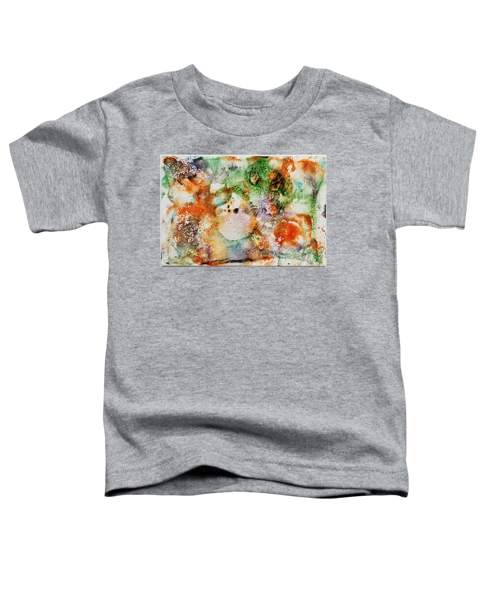 Abstract Alcohol Ink Painting Toddler T-Shirt featuring the painting Smudge 2 by Donna Perry