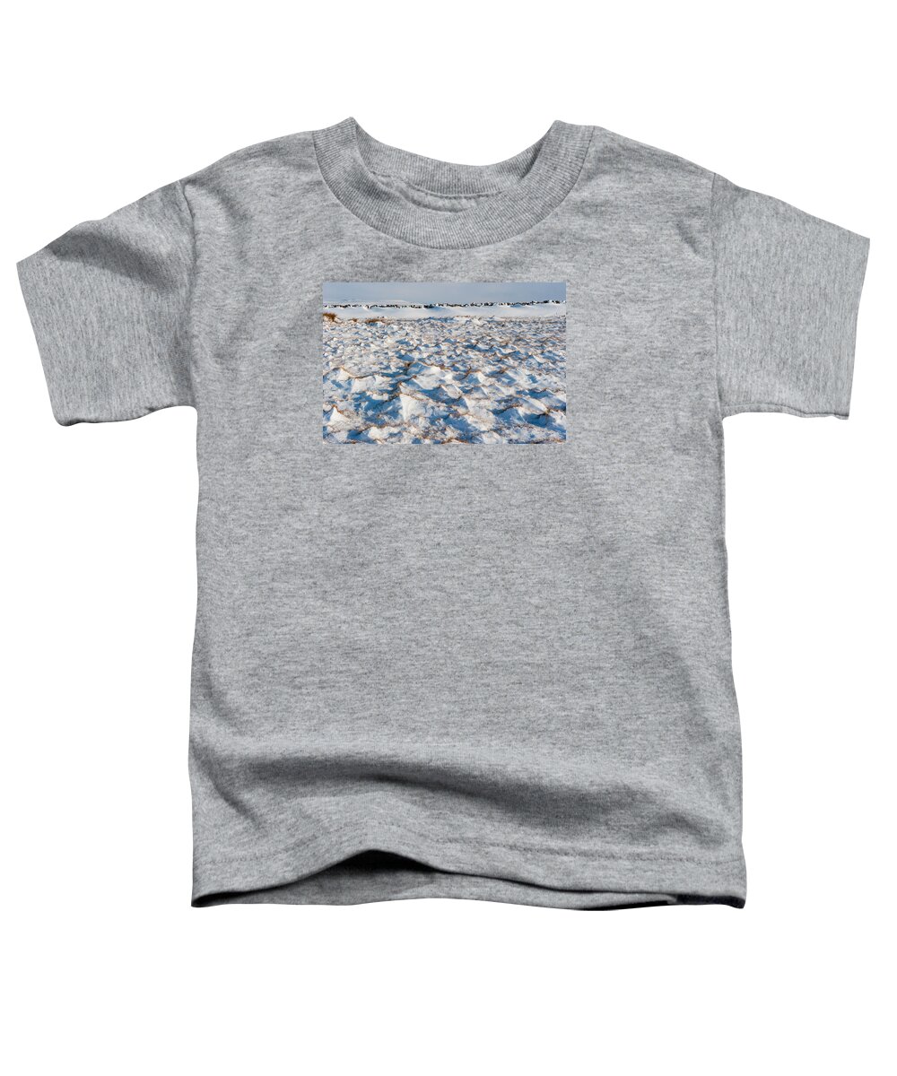 Winter Toddler T-Shirt featuring the photograph Snow Covered Grass by Helen Jackson