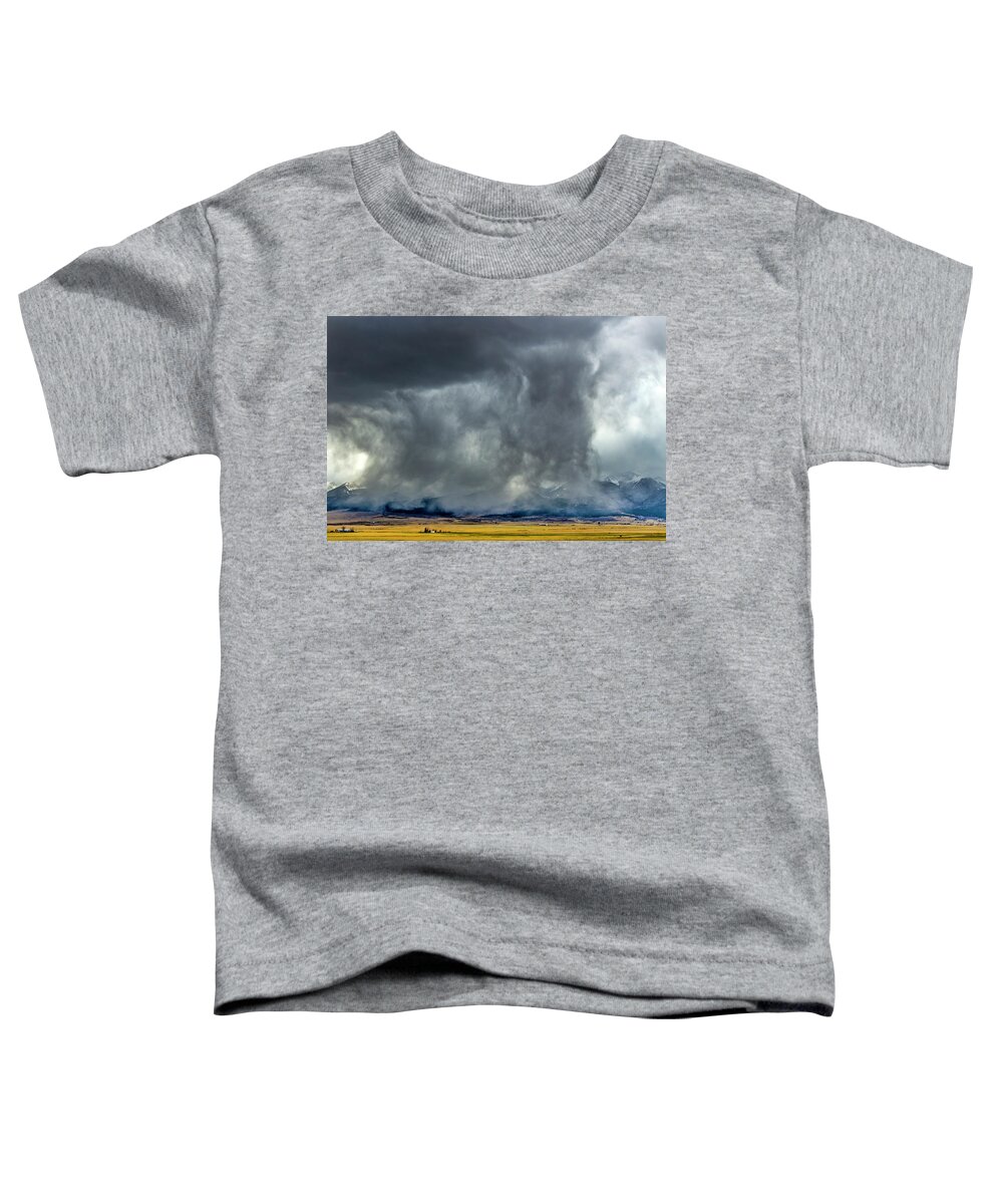 Snow On The Rockies Toddler T-Shirt featuring the photograph Snow on the Rockies by Greg Reed