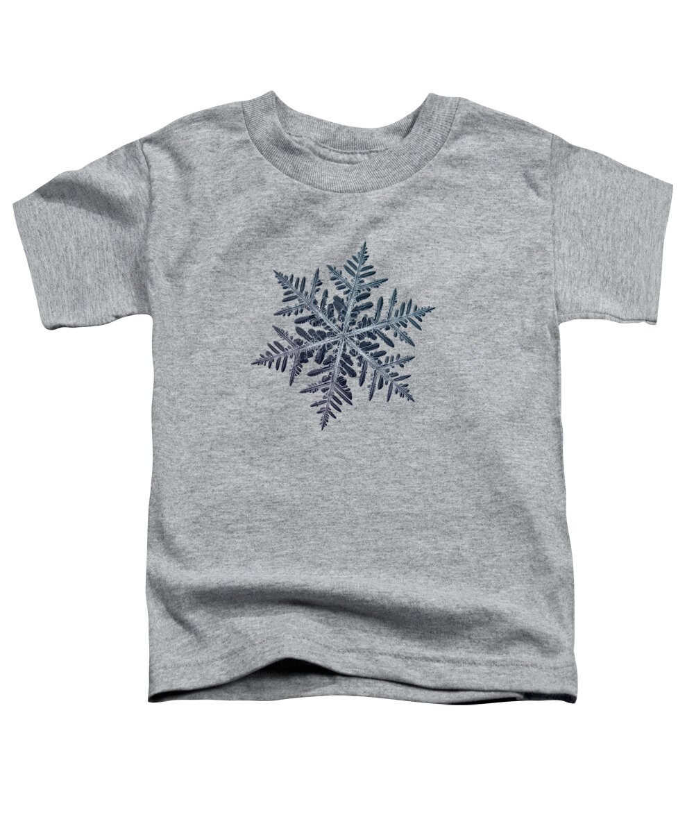 Snowflake Toddler T-Shirt featuring the photograph Snowflake photo - Neon by Alexey Kljatov