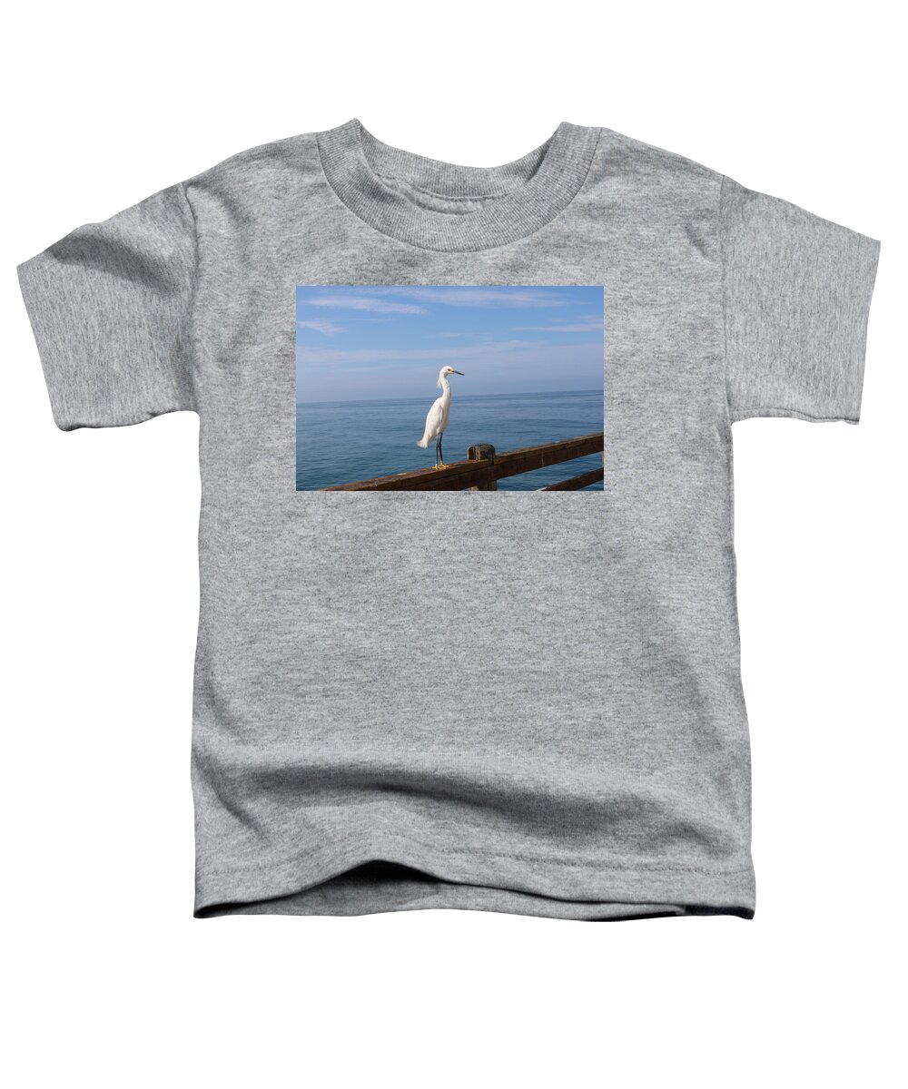 Snowy Toddler T-Shirt featuring the photograph Snowy Egret - 4 by Christy Pooschke