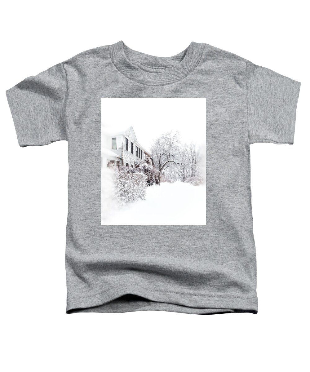 Northampton Toddler T-Shirt featuring the photograph Snowy Morning by HD Connelly