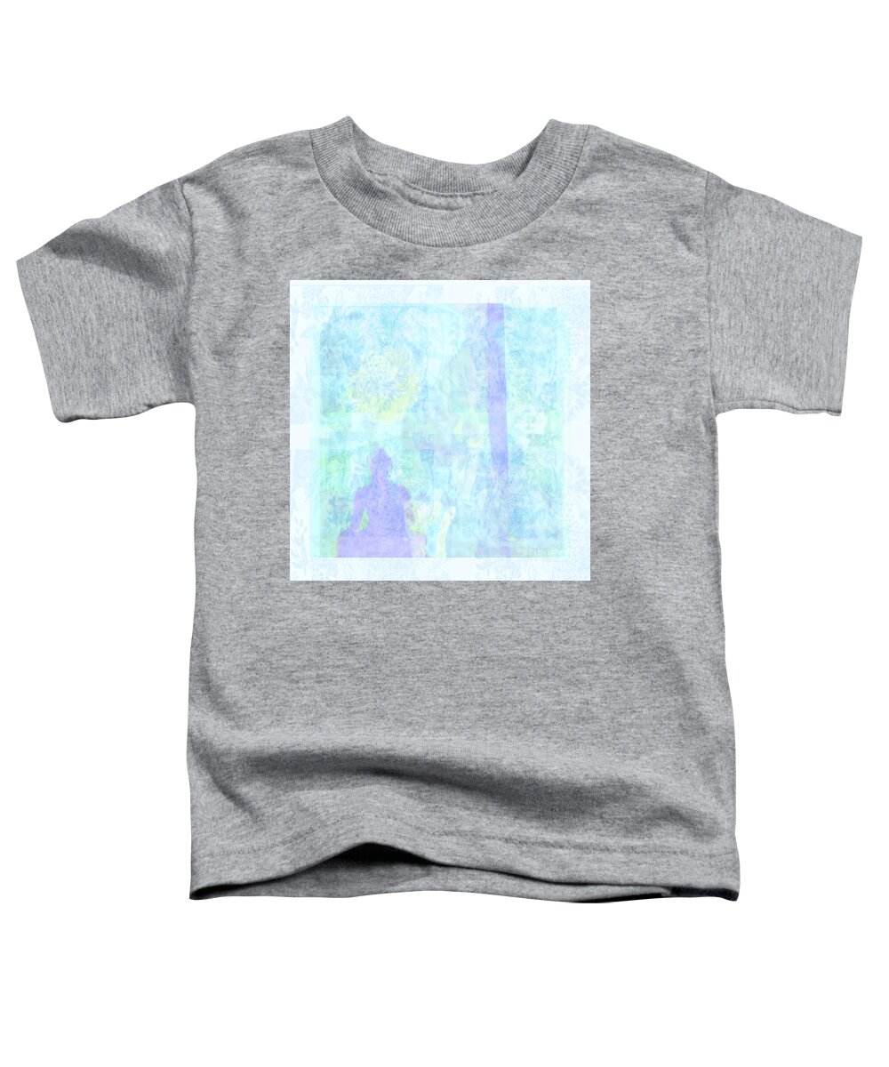 Square Toddler T-Shirt featuring the mixed media Soft Landings by Zsanan Studio