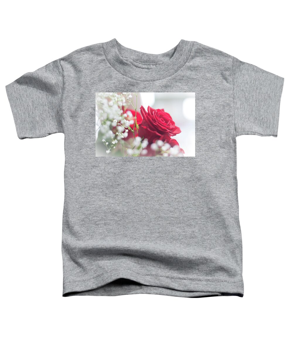 Cheryl Baxter Photography Toddler T-Shirt featuring the photograph Soft, Romantic, Red Rose by Cheryl Baxter