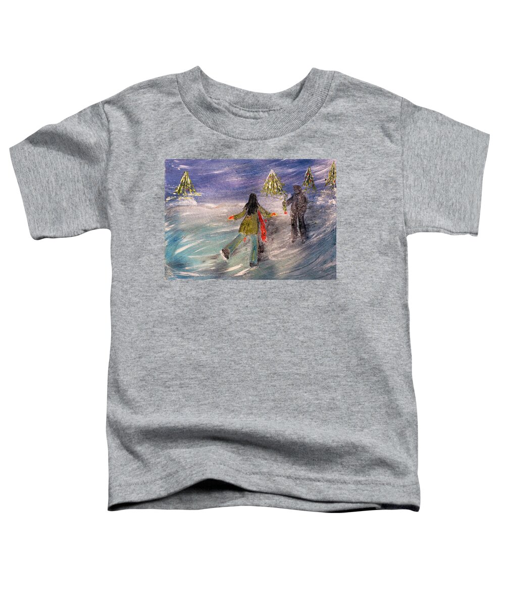 Romance Toddler T-Shirt featuring the painting Someone Special by Evelina Popilian