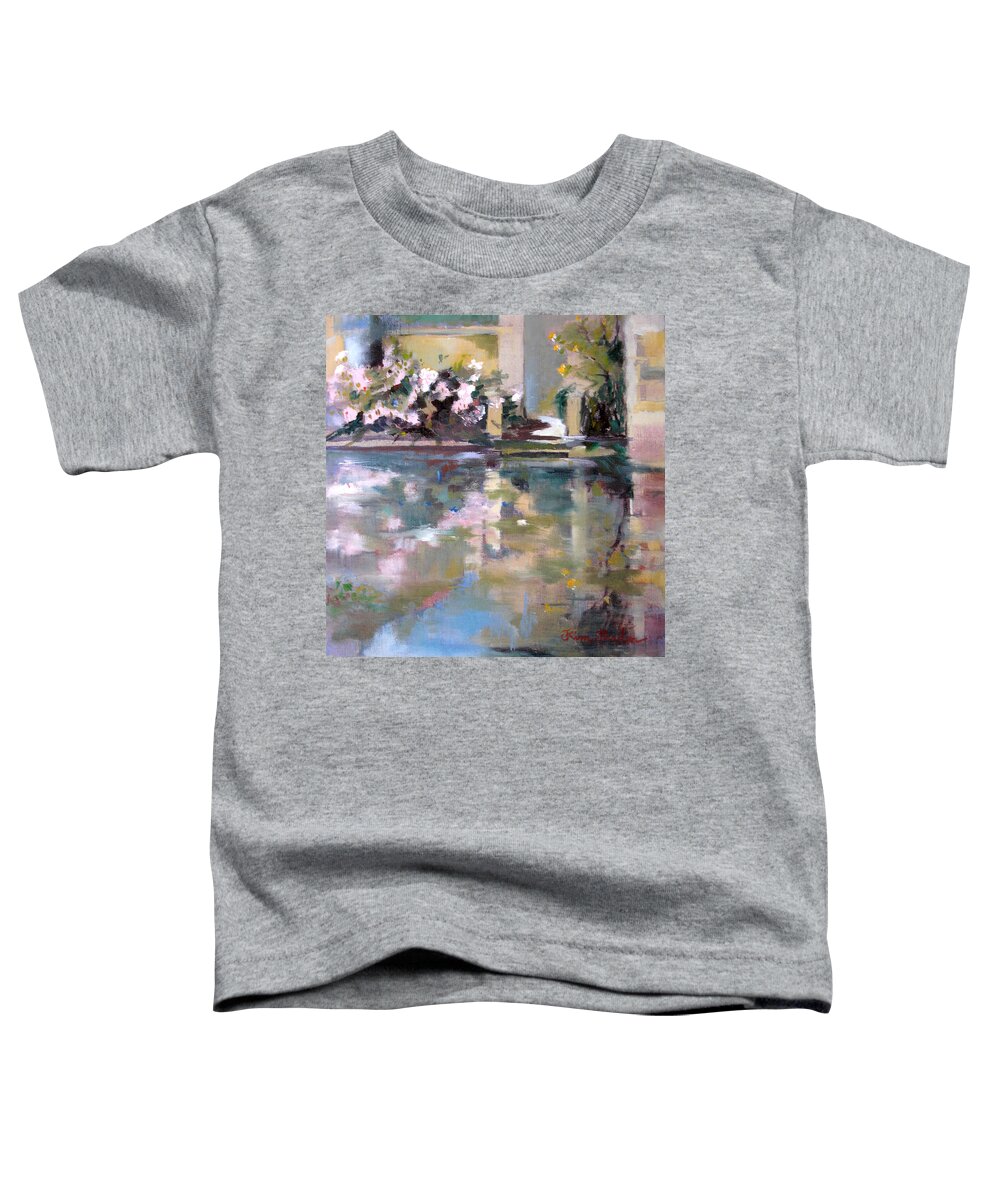  Toddler T-Shirt featuring the painting Soul of flowers by Kim PARDON