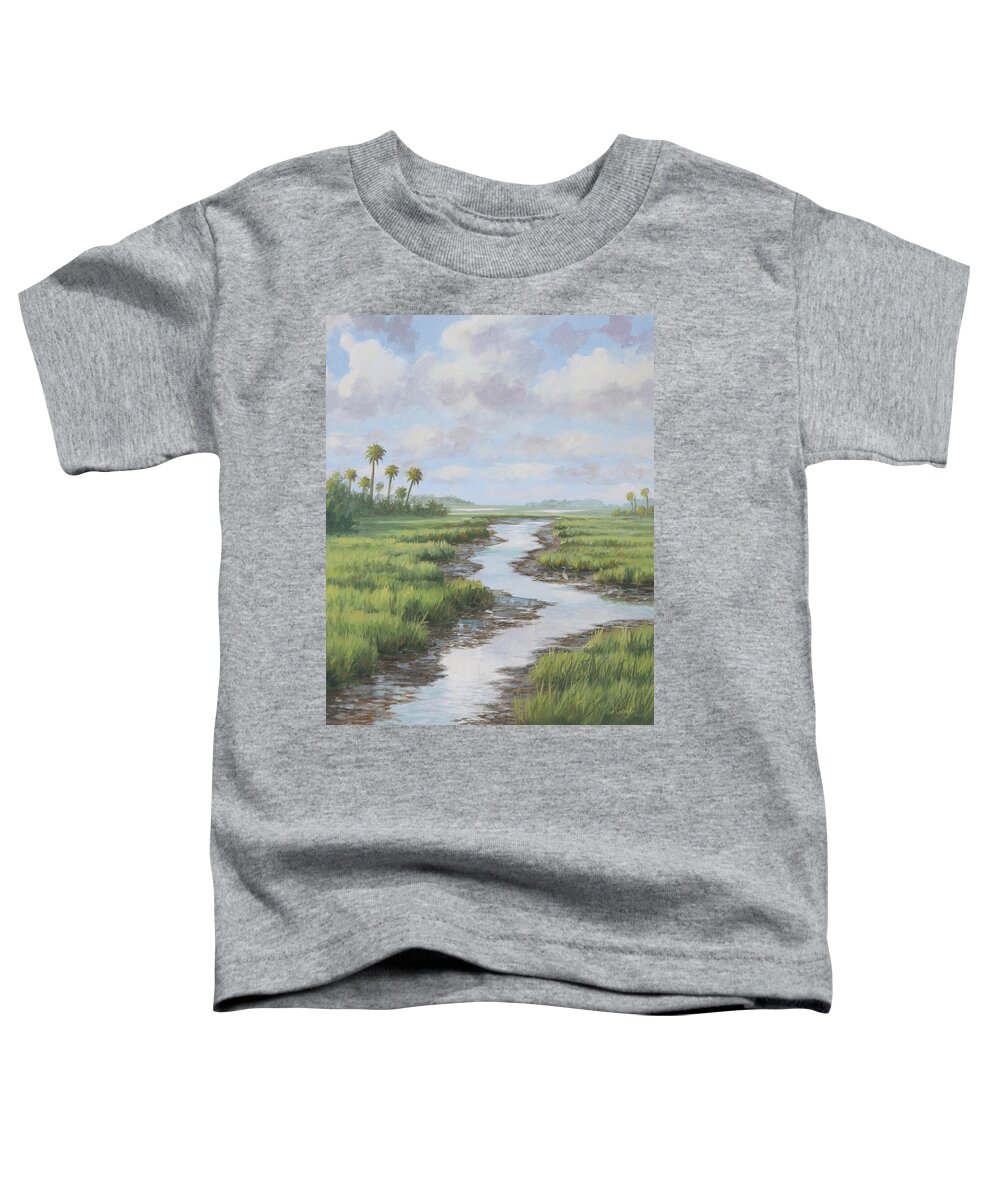 South Carolina Art Toddler T-Shirt featuring the painting South Carolina Creek by Guy Crittenden