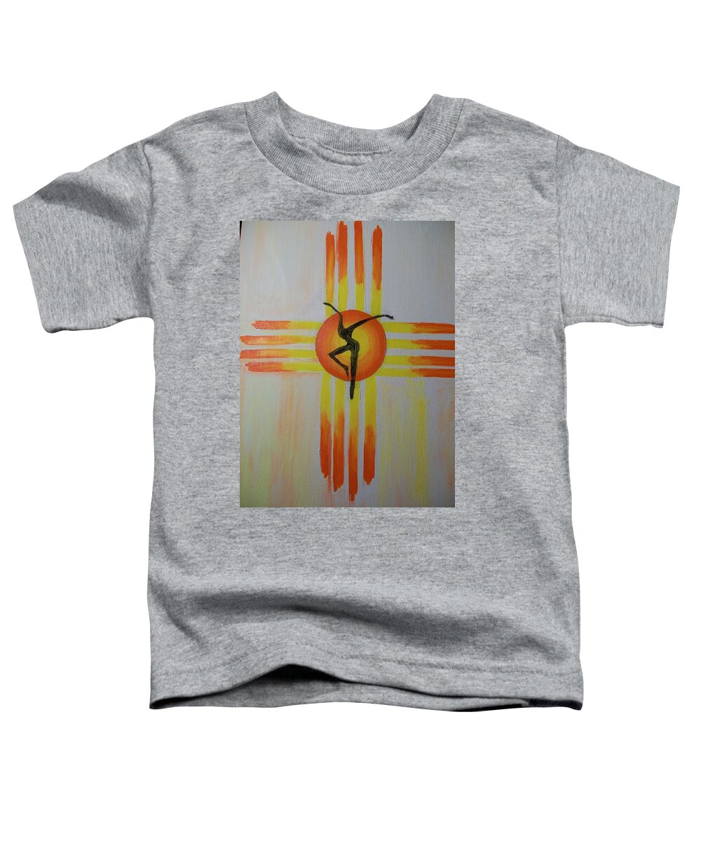 Acrylic Toddler T-Shirt featuring the painting Southwest Sun Dancer by Laurette Escobar