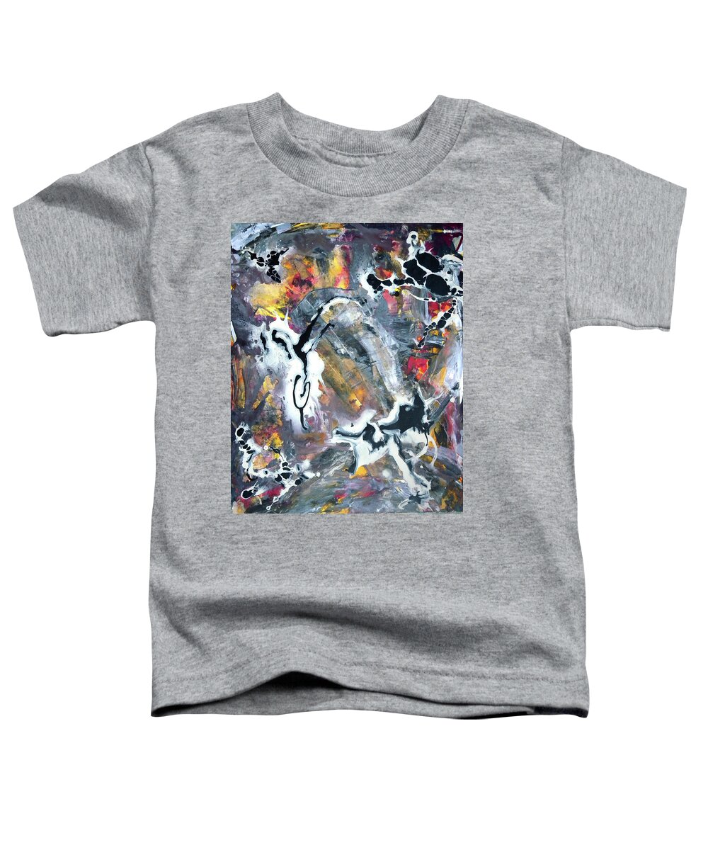 Indigenous Toddler T-Shirt featuring the painting Spirit Dancer by Lisa Lipsett