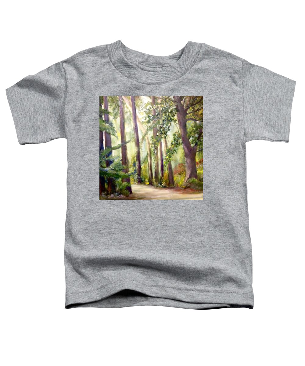 Trees Toddler T-Shirt featuring the painting Spirt of the Green Trees by Janet Visser