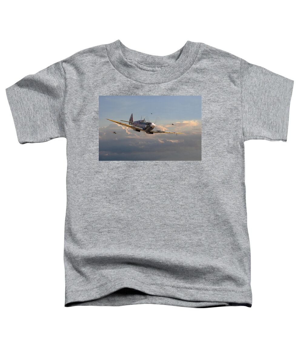Aircraft Toddler T-Shirt featuring the photograph Spitfire - Homeward by Pat Speirs