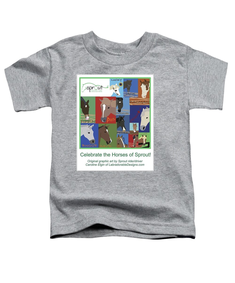 Horses Toddler T-Shirt featuring the digital art Spout horses by Caroline Elgin
