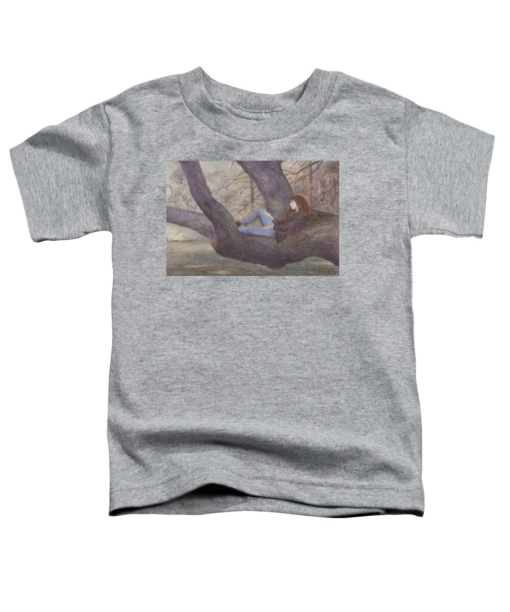 Portrait Toddler T-Shirt featuring the painting Spring Dreaming by David Ladmore