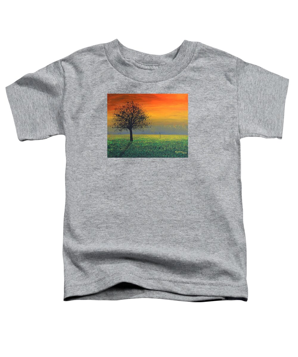 Sprinkles Of The Evening Sun Toddler T-Shirt featuring the painting Sprinkles of the Evening Sun by Kume Bryant