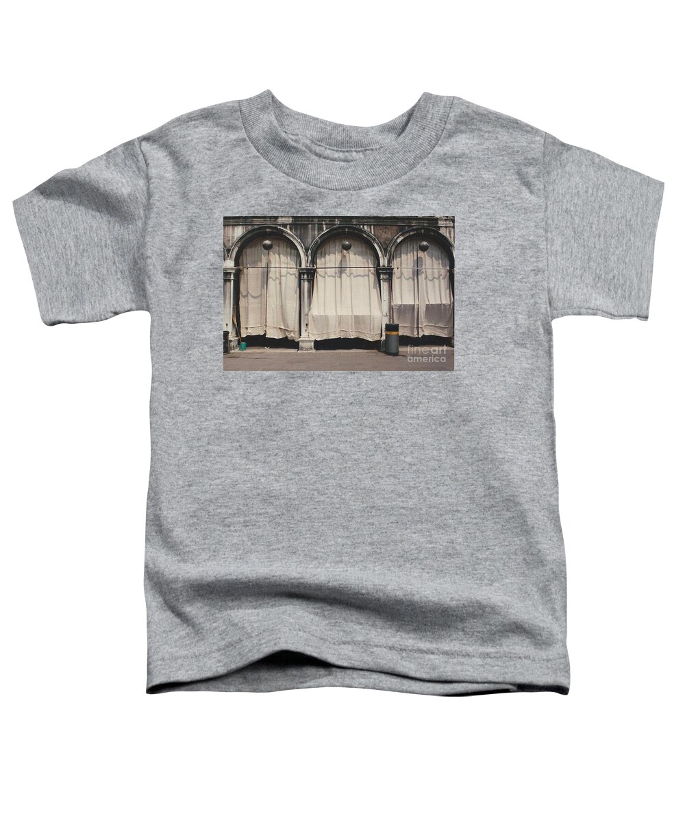 Arches Drapery Venice Italy Toddler T-Shirt featuring the photograph St. Mark's Square Venice 1-1 by J Doyne Miller