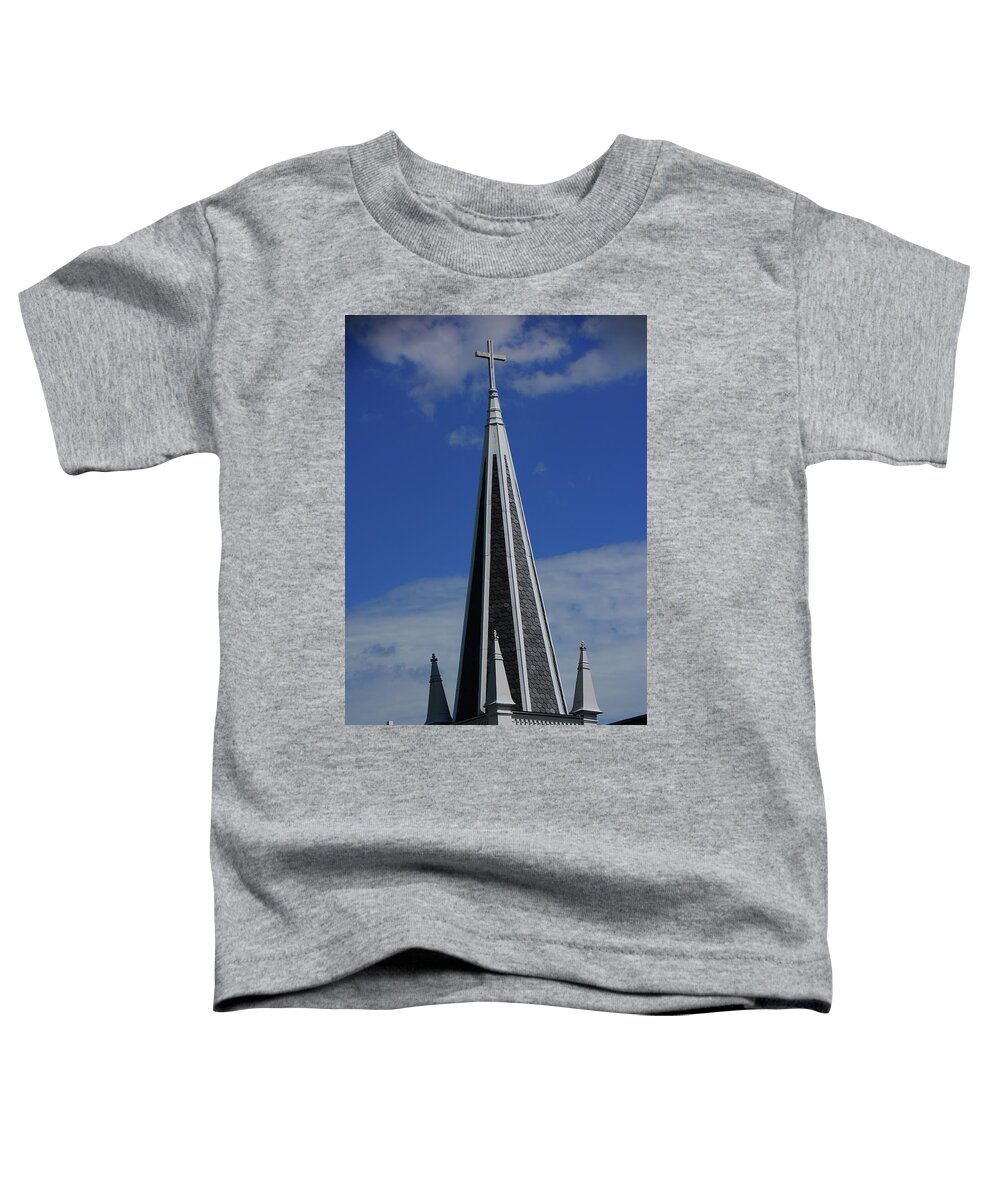 Church In Harpers Ferry Toddler T-Shirt featuring the photograph St. Peter's Roman Catholic Church's Steeple in Harpers Ferry by Raymond Salani III