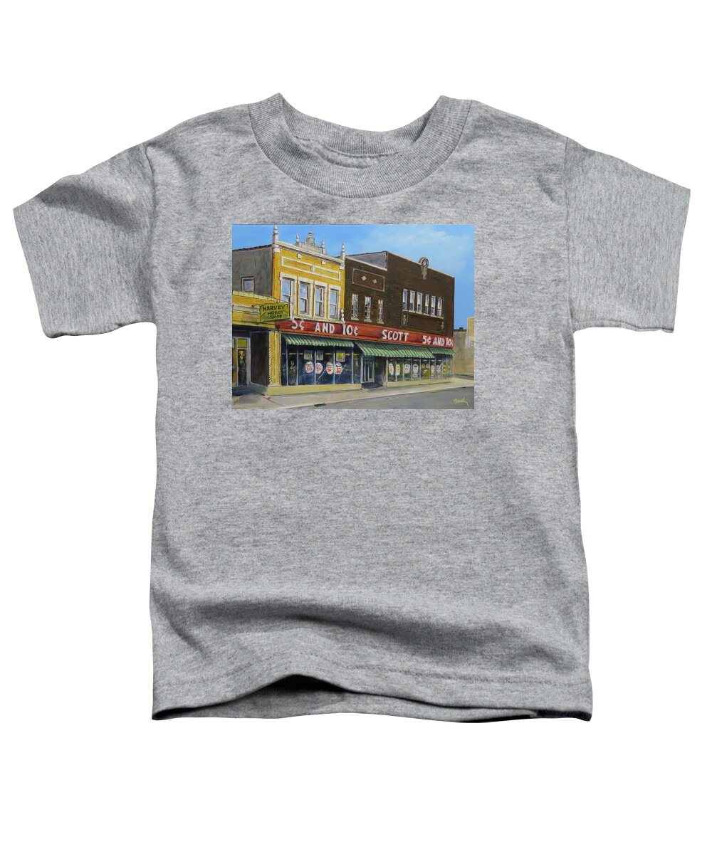 Harvey Illinois Toddler T-Shirt featuring the painting Stand Again by William Brody