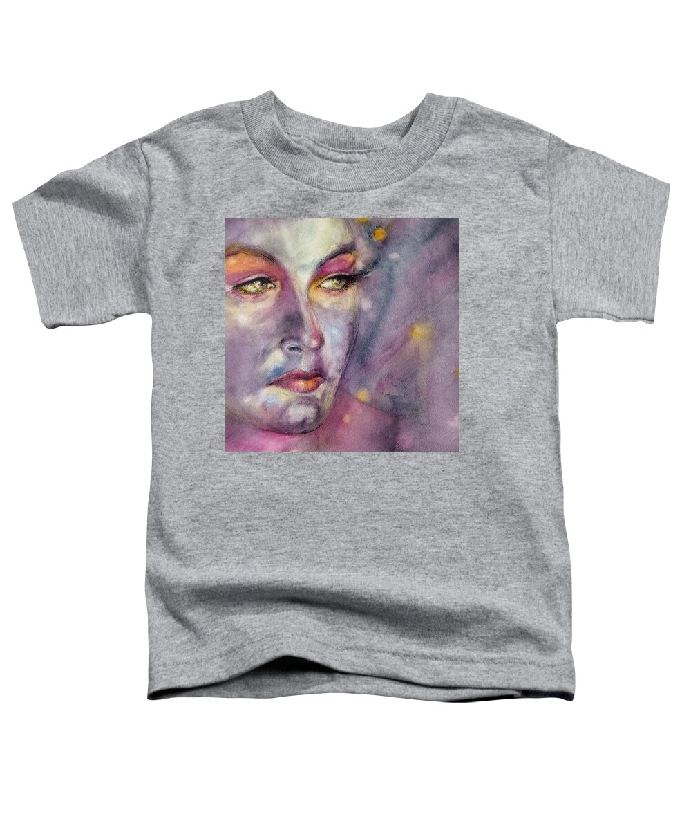 Portrait Toddler T-Shirt featuring the painting Star Gazer by Judith Levins