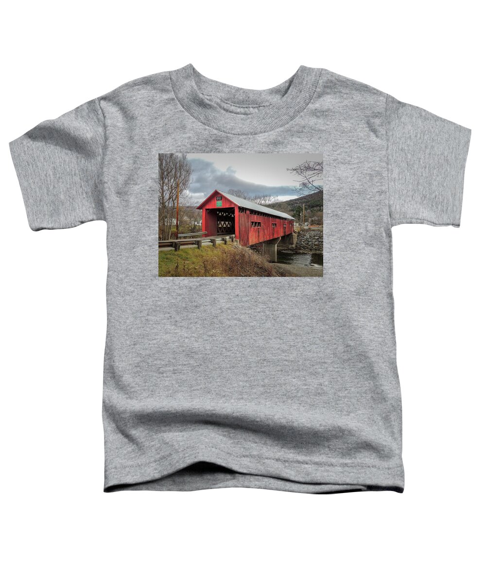 Station Covered Bridge Bridge Toddler T-Shirt featuring the photograph Station Covered Bridge by Robert Mitchell