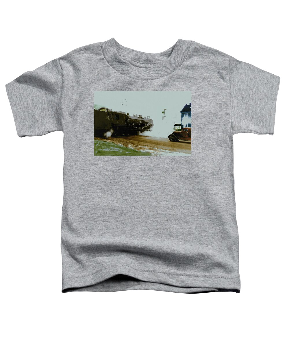 Railroad Toddler T-Shirt featuring the digital art Steam by Cliff Wilson