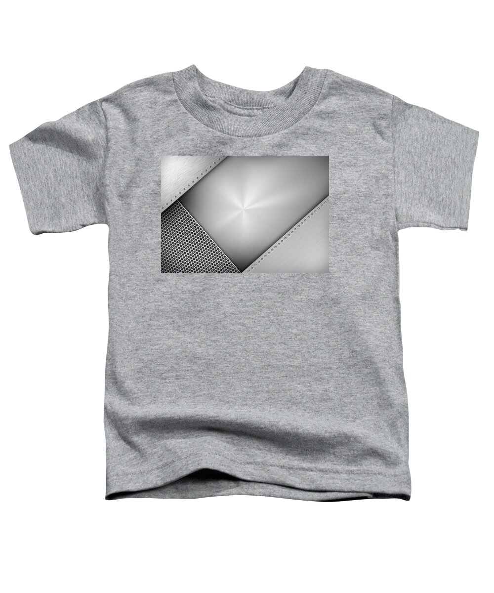 Metal Toddler T-Shirt featuring the digital art Steel abstract 1 by Les Cunliffe