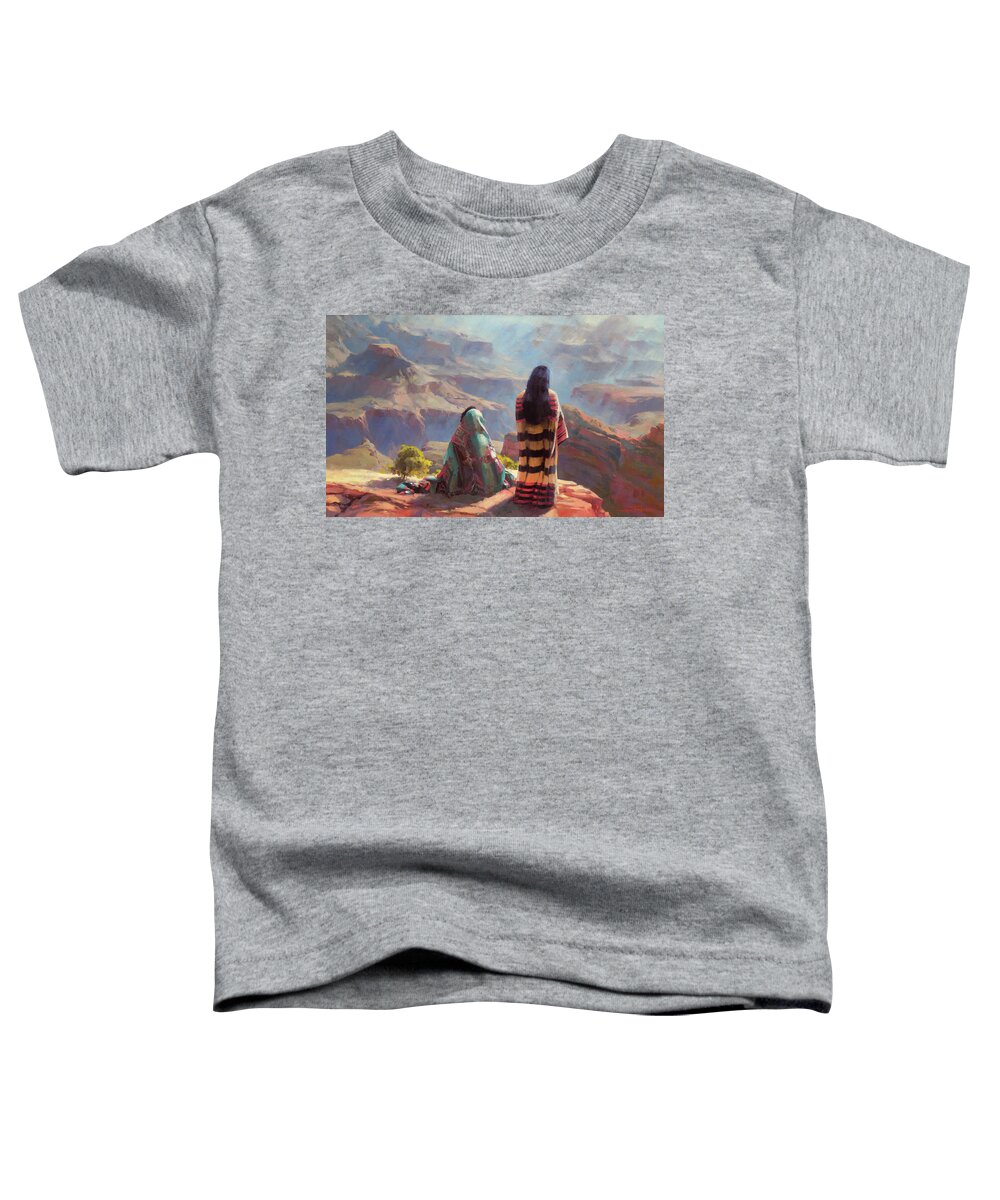 Southwest Toddler T-Shirt featuring the painting Stillness by Steve Henderson