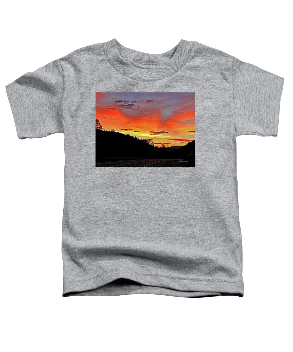 Sunset Toddler T-Shirt featuring the photograph Stormy Sunset by Matalyn Gardner