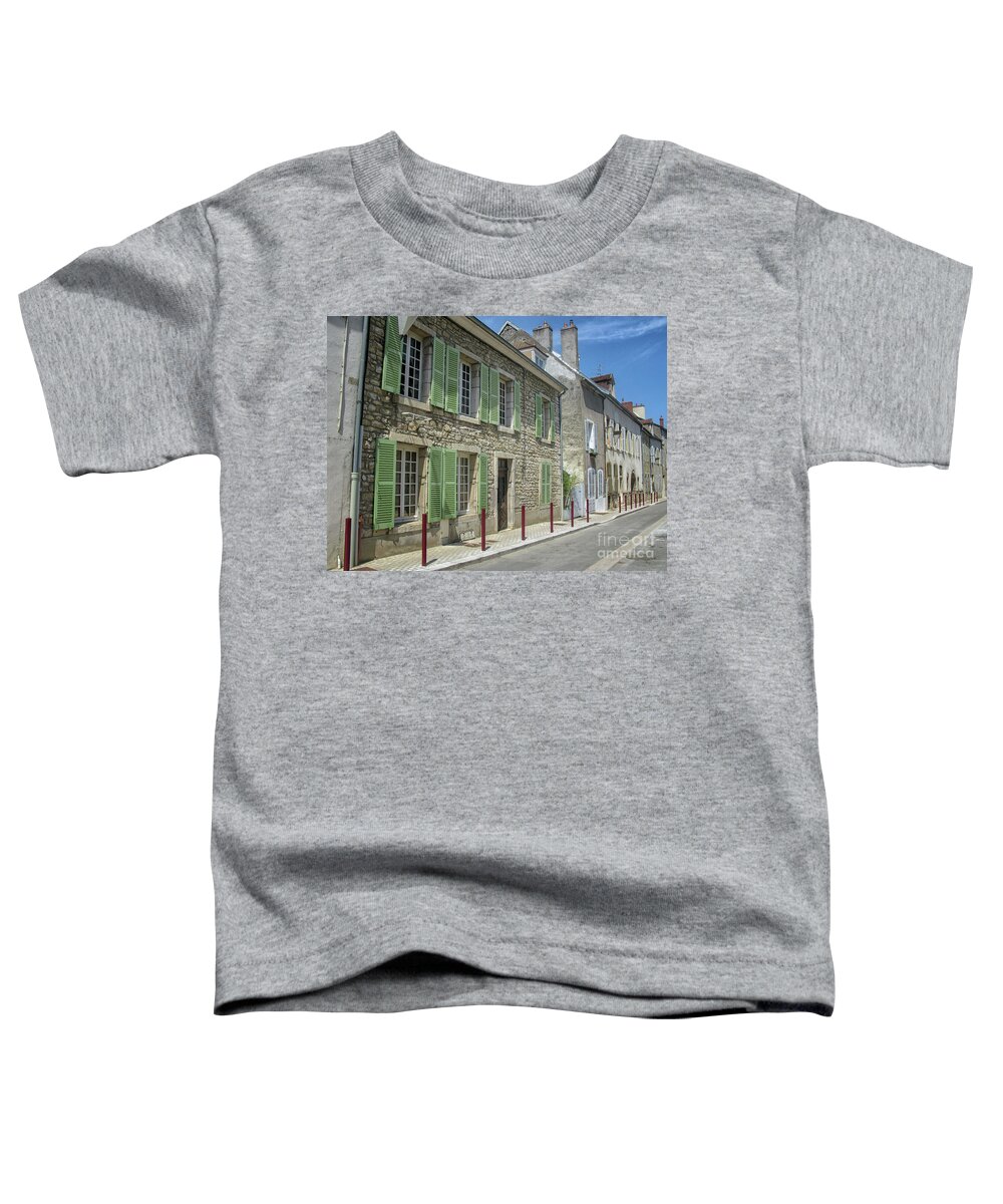 Houses Toddler T-Shirt featuring the photograph Street in Burgundy town by Patricia Hofmeester