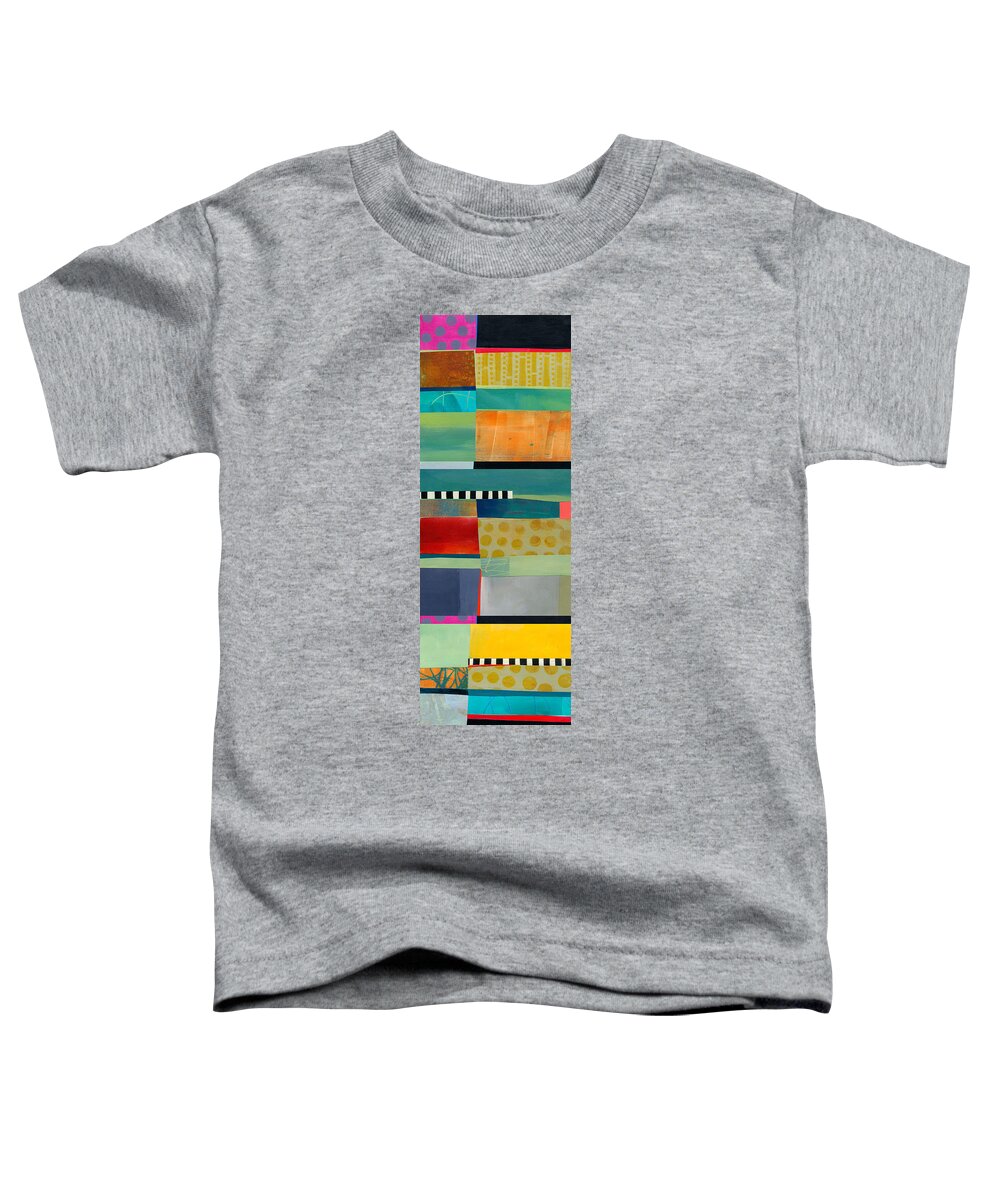 Abstract Art Toddler T-Shirt featuring the painting Stripe Assemblage 2 by Jane Davies