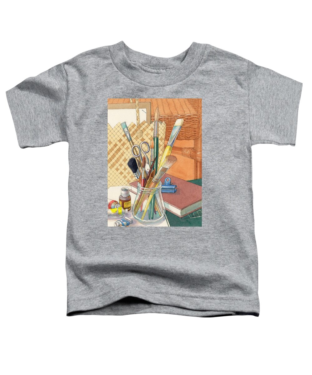 Still Life Toddler T-Shirt featuring the painting Studio by Judith Kunzle