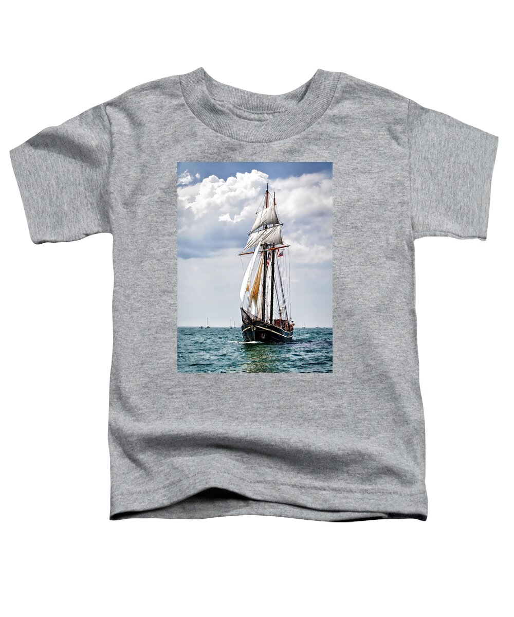 Tall Ship Toddler T-Shirt featuring the photograph STV Unicorn by Jackie Sajewski