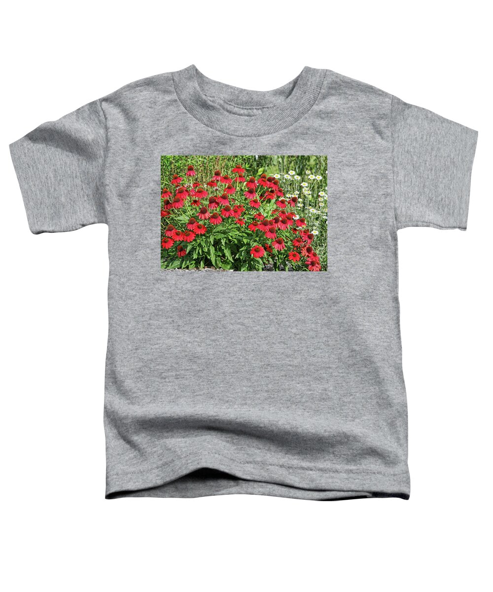Red Toddler T-Shirt featuring the photograph Summer Color by Denise Romano