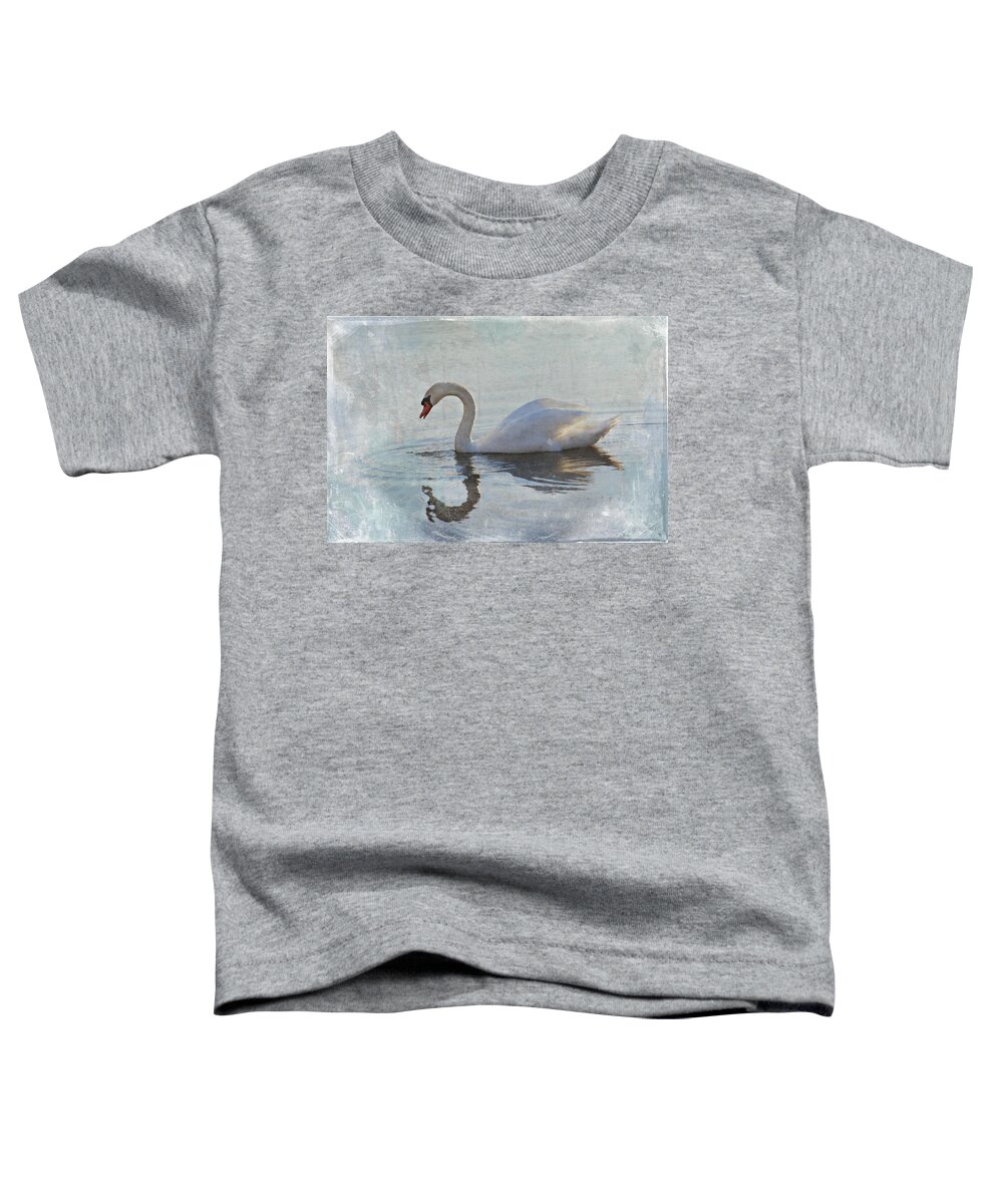 Swan Toddler T-Shirt featuring the photograph Summer Drift by Jill Love