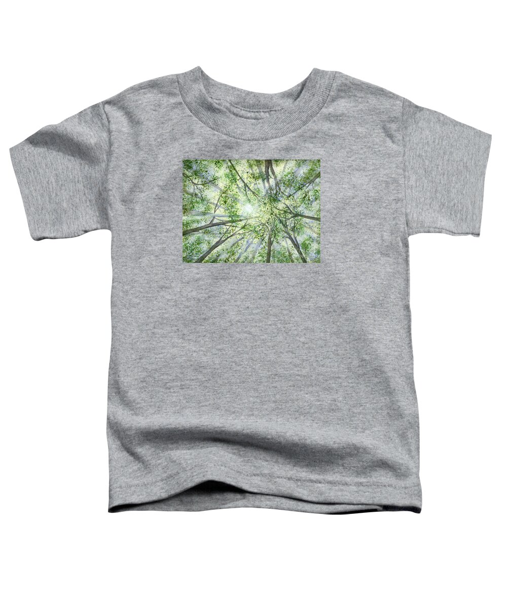 Trees Toddler T-Shirt featuring the painting Summer Rays by Lynn Quinn