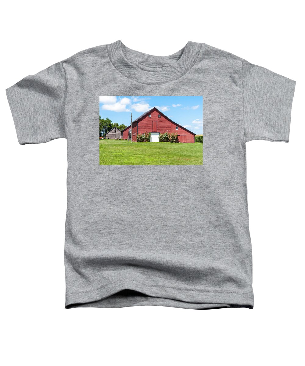 Barns Toddler T-Shirt featuring the photograph Sun Flower Barn by Ed Peterson