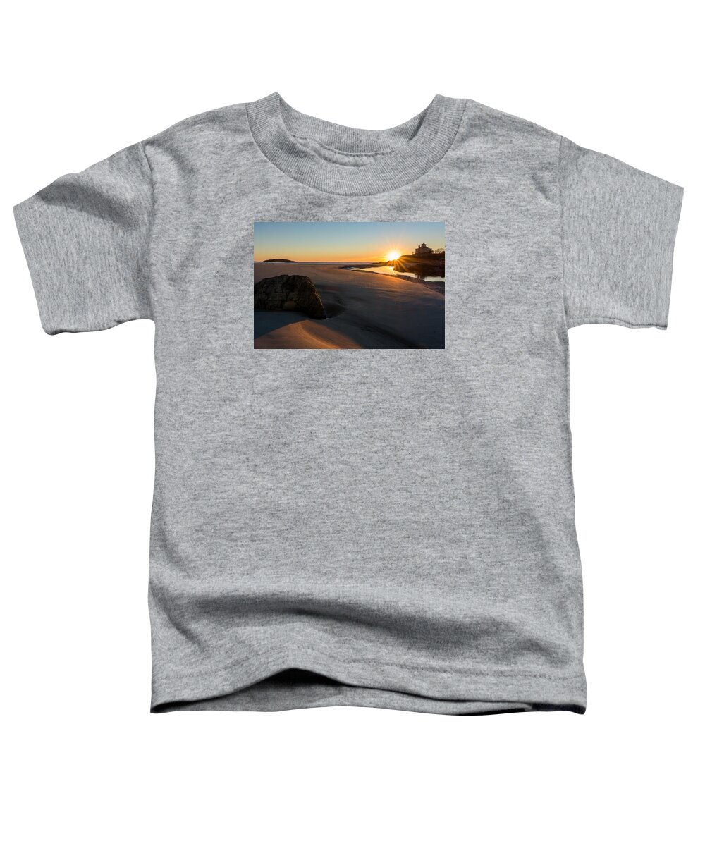 Good Harbor Beach Toddler T-Shirt featuring the photograph Sun Up Good Harbor by Michael Hubley