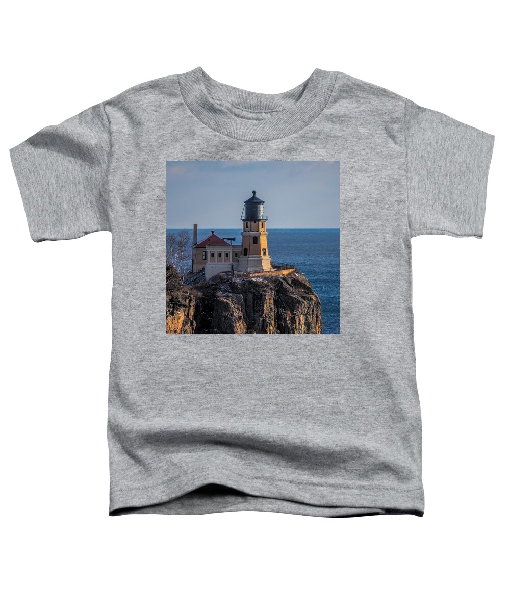 Split Rock Lighthouse Toddler T-Shirt featuring the photograph Sunlight On Split Rock Lighthouse by Paul Freidlund