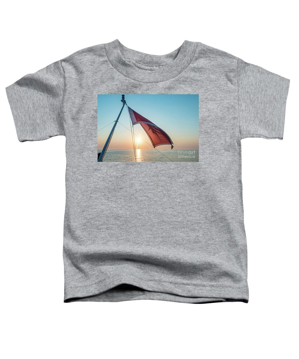 Aegis Toddler T-Shirt featuring the photograph Sunrise At The Horizont by Hannes Cmarits