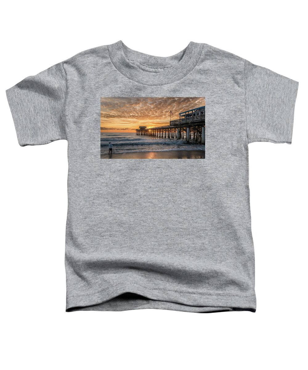 Sunrise Toddler T-Shirt featuring the photograph Sunrise Fishing by Jaime Mercado