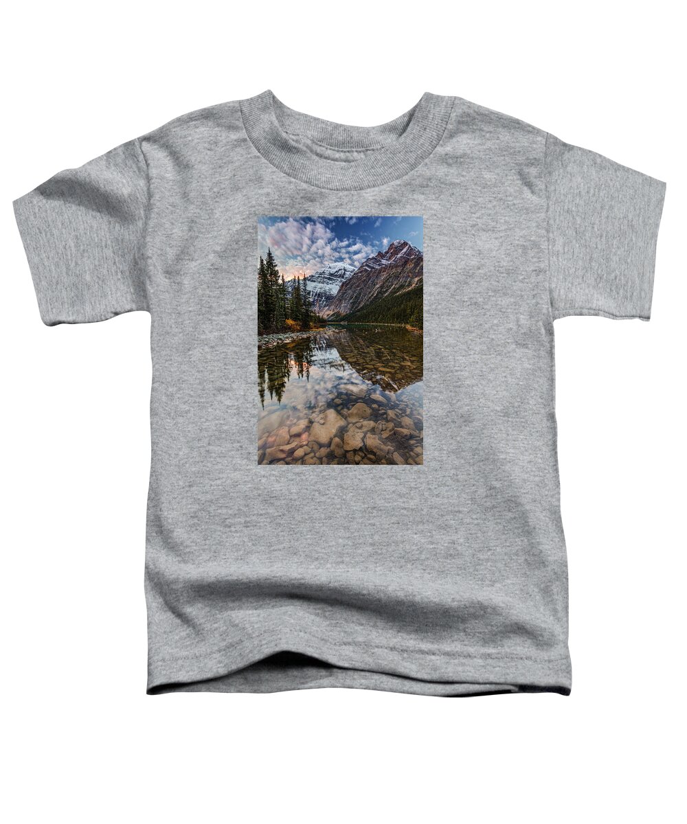 Jasper National Park Toddler T-Shirt featuring the photograph Sunrise in the Rocky Mountains by Pierre Leclerc Photography