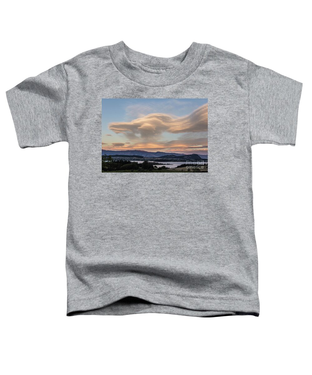 New Zealand Toddler T-Shirt featuring the photograph Sunset over Lake Wanaka by Didier Marti