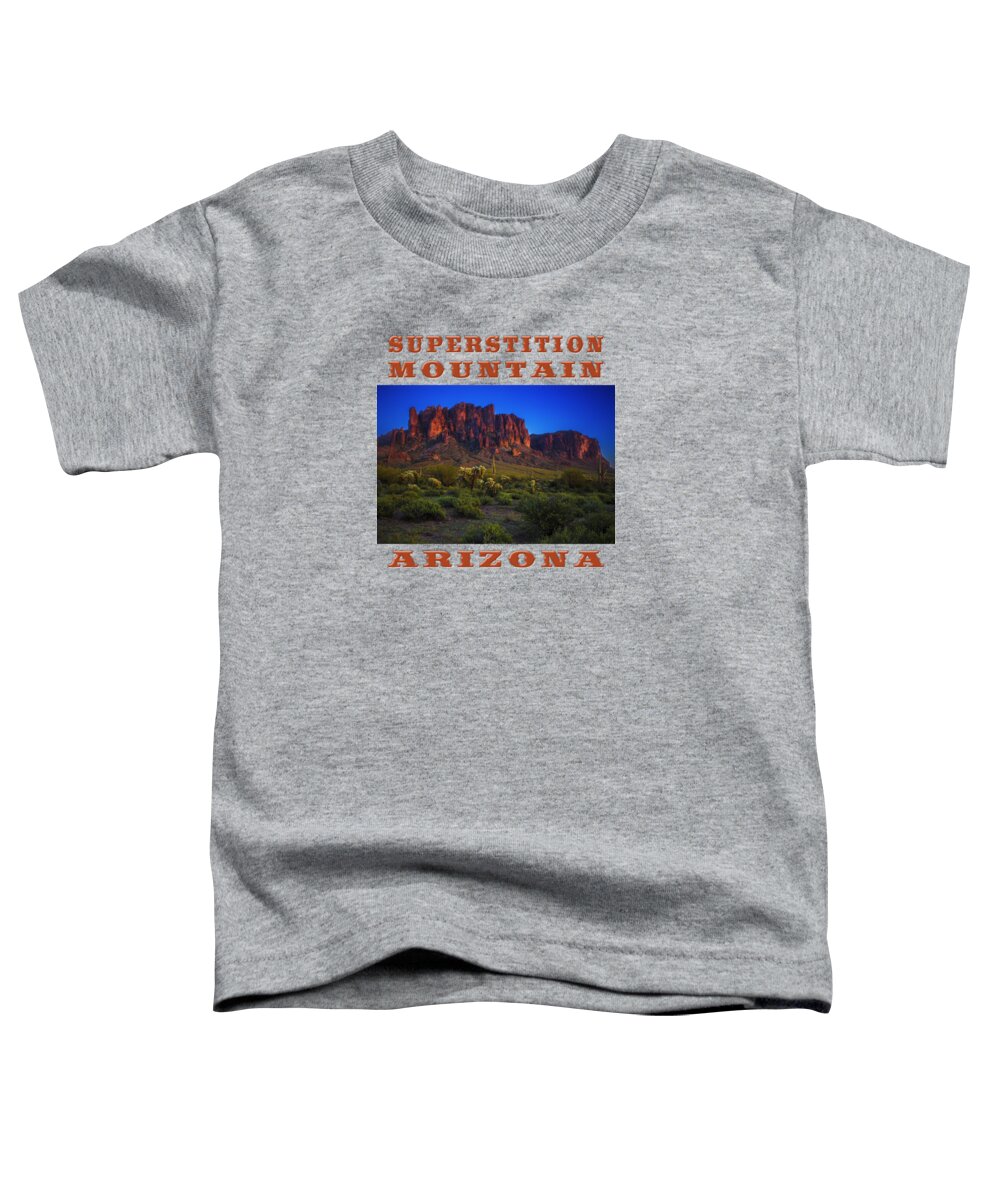 Arizona Toddler T-Shirt featuring the photograph Superstition Mountain Sunset by Roger Passman